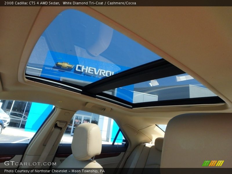 White Diamond Tri-Coat / Cashmere/Cocoa 2008 Cadillac CTS 4 AWD Sedan