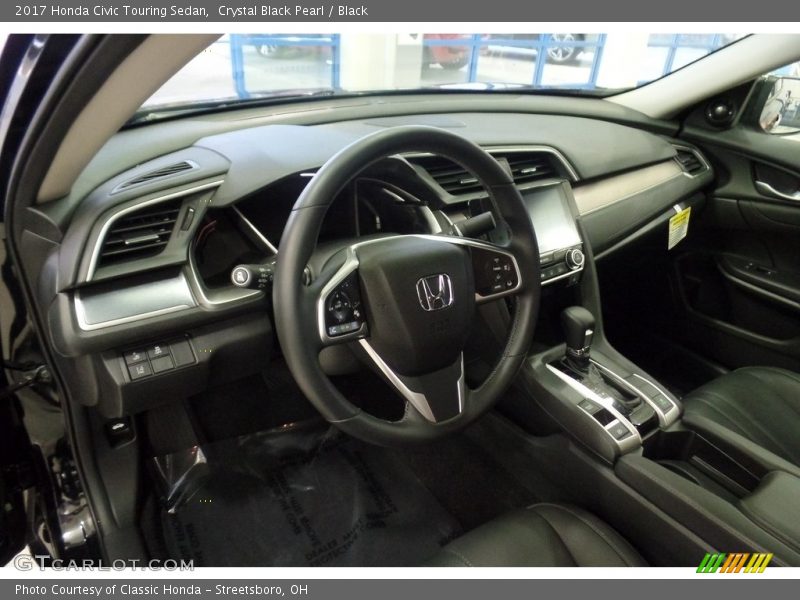 Crystal Black Pearl / Black 2017 Honda Civic Touring Sedan