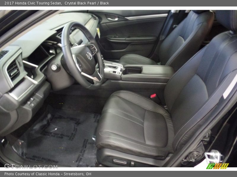 Crystal Black Pearl / Black 2017 Honda Civic Touring Sedan