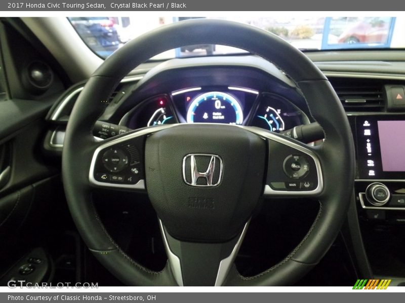 Crystal Black Pearl / Black 2017 Honda Civic Touring Sedan