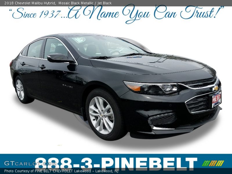 Mosaic Black Metallic / Jet Black 2018 Chevrolet Malibu Hybrid