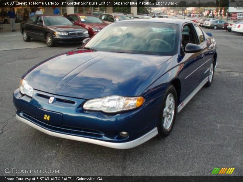 Superior Blue Metallic / Ebony Black 2003 Chevrolet Monte Carlo SS Jeff Gordon Signature Edition