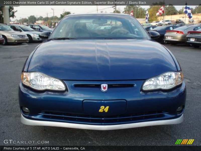 Superior Blue Metallic / Ebony Black 2003 Chevrolet Monte Carlo SS Jeff Gordon Signature Edition
