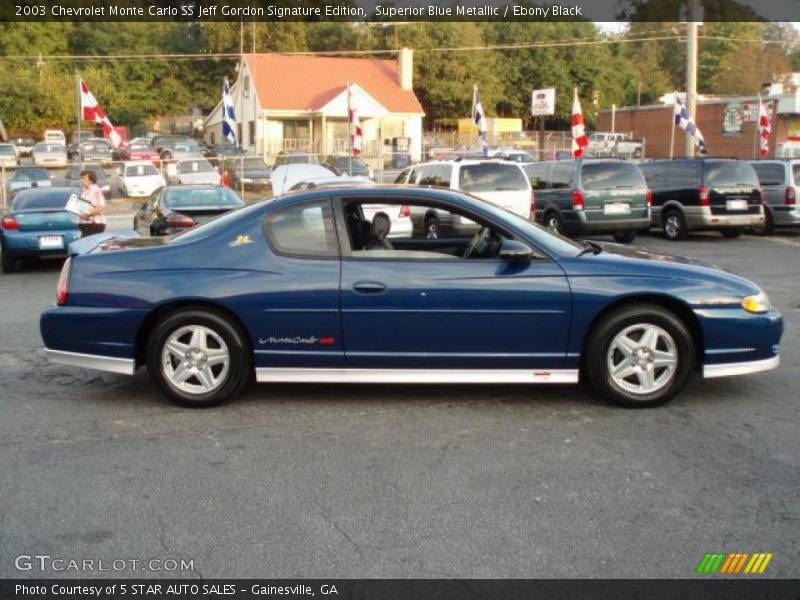 Superior Blue Metallic / Ebony Black 2003 Chevrolet Monte Carlo SS Jeff Gordon Signature Edition
