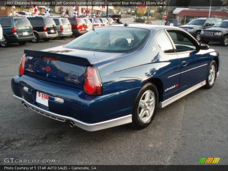 Superior Blue Metallic / Ebony Black 2003 Chevrolet Monte Carlo SS Jeff Gordon Signature Edition