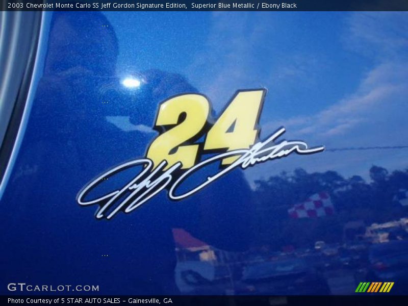 Superior Blue Metallic / Ebony Black 2003 Chevrolet Monte Carlo SS Jeff Gordon Signature Edition