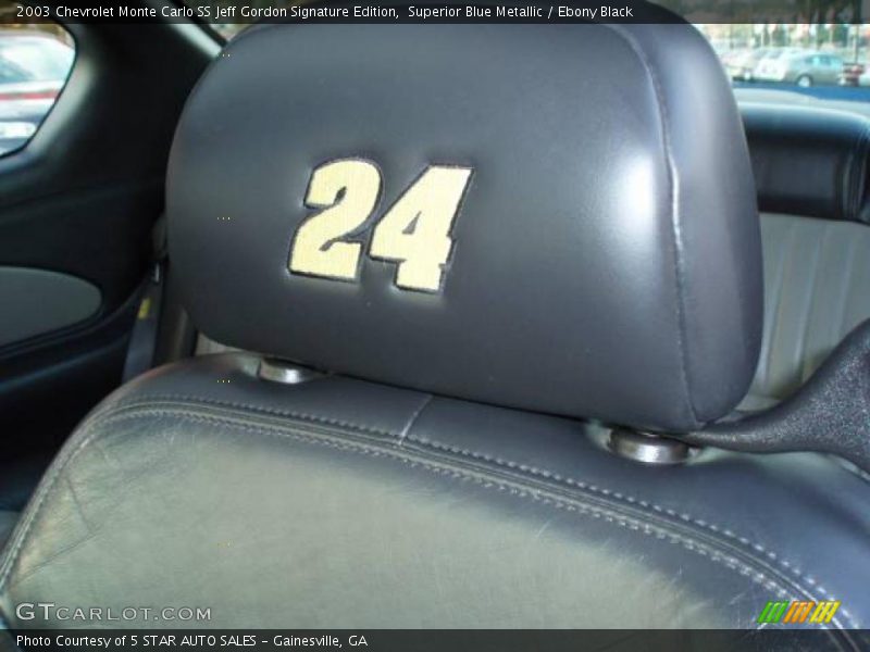 Superior Blue Metallic / Ebony Black 2003 Chevrolet Monte Carlo SS Jeff Gordon Signature Edition