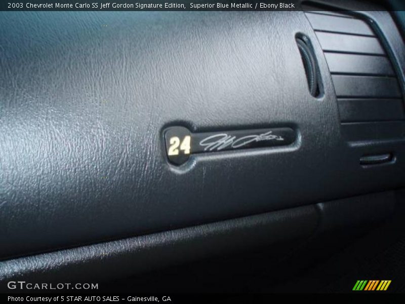 Superior Blue Metallic / Ebony Black 2003 Chevrolet Monte Carlo SS Jeff Gordon Signature Edition