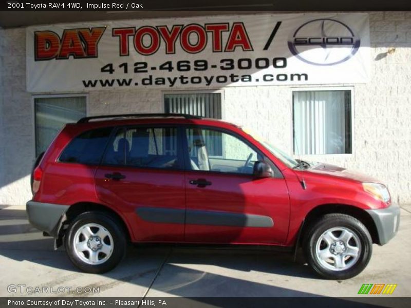 Impulse Red / Oak 2001 Toyota RAV4 4WD