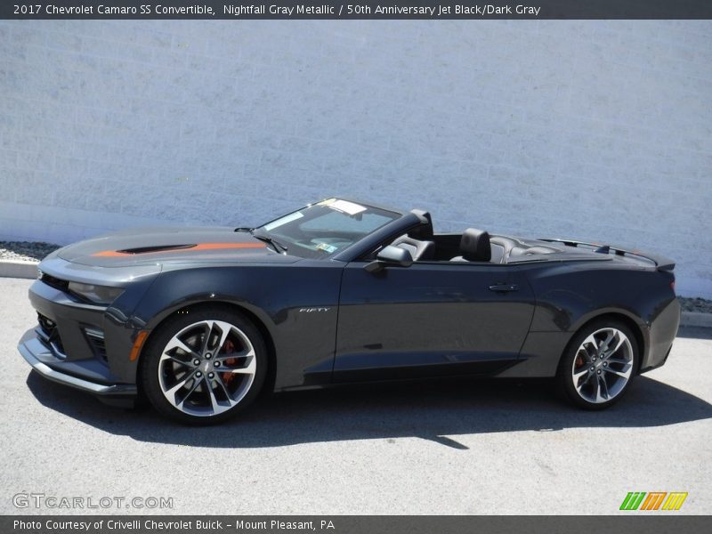 Nightfall Gray Metallic / 50th Anniversary Jet Black/Dark Gray 2017 Chevrolet Camaro SS Convertible