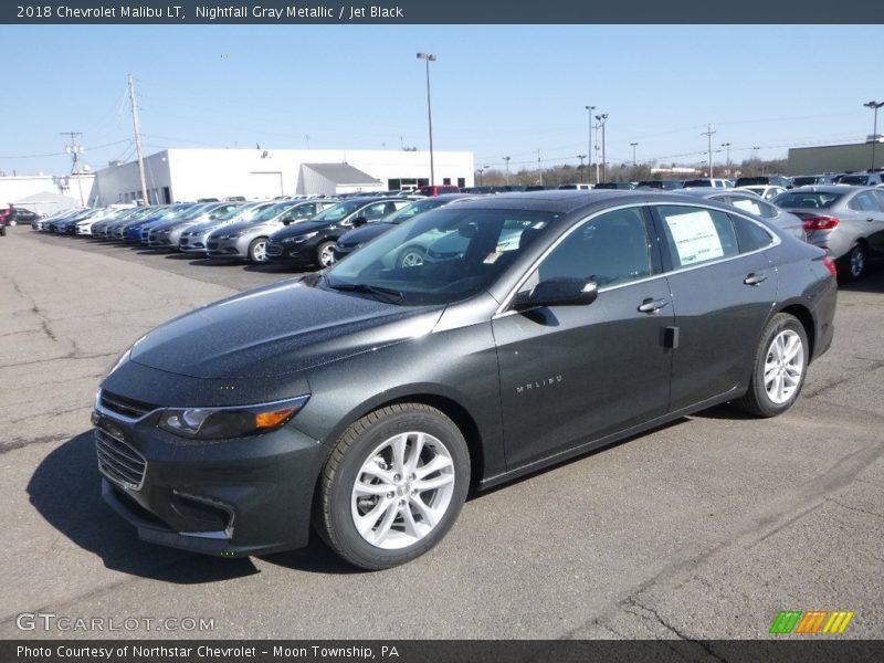 Nightfall Gray Metallic / Jet Black 2018 Chevrolet Malibu LT