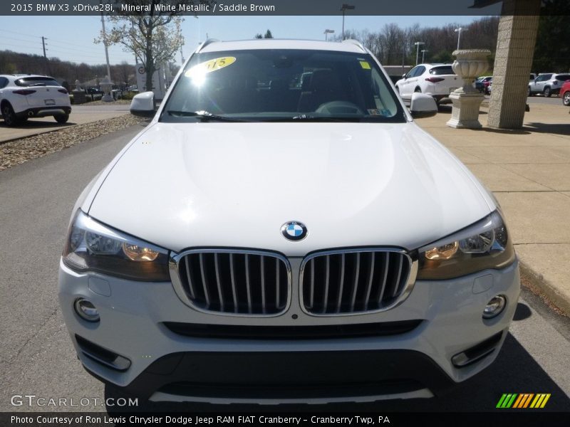 Mineral White Metallic / Saddle Brown 2015 BMW X3 xDrive28i