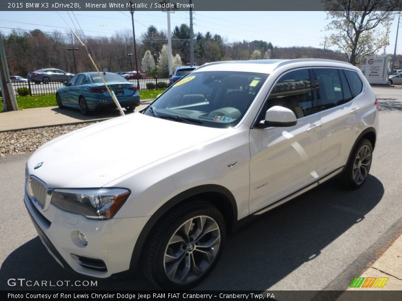 Mineral White Metallic / Saddle Brown 2015 BMW X3 xDrive28i