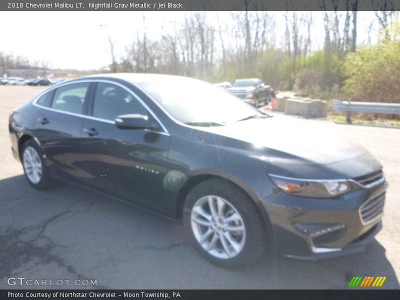 Nightfall Gray Metallic / Jet Black 2018 Chevrolet Malibu LT