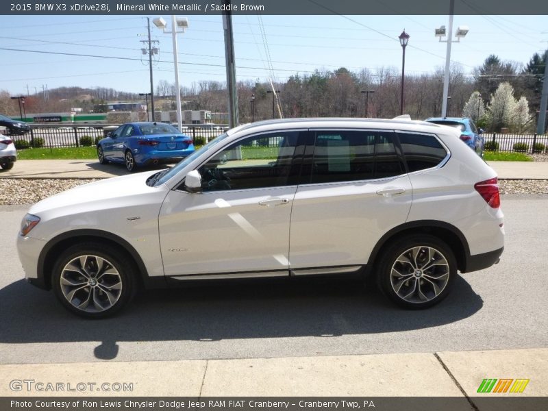 Mineral White Metallic / Saddle Brown 2015 BMW X3 xDrive28i