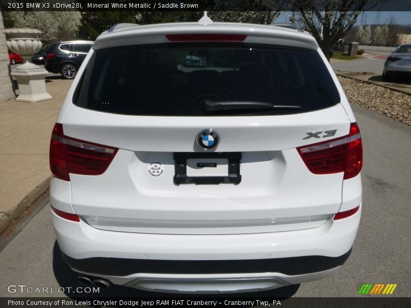 Mineral White Metallic / Saddle Brown 2015 BMW X3 xDrive28i
