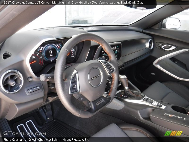 Nightfall Gray Metallic / 50th Anniversary Jet Black/Dark Gray 2017 Chevrolet Camaro SS Convertible
