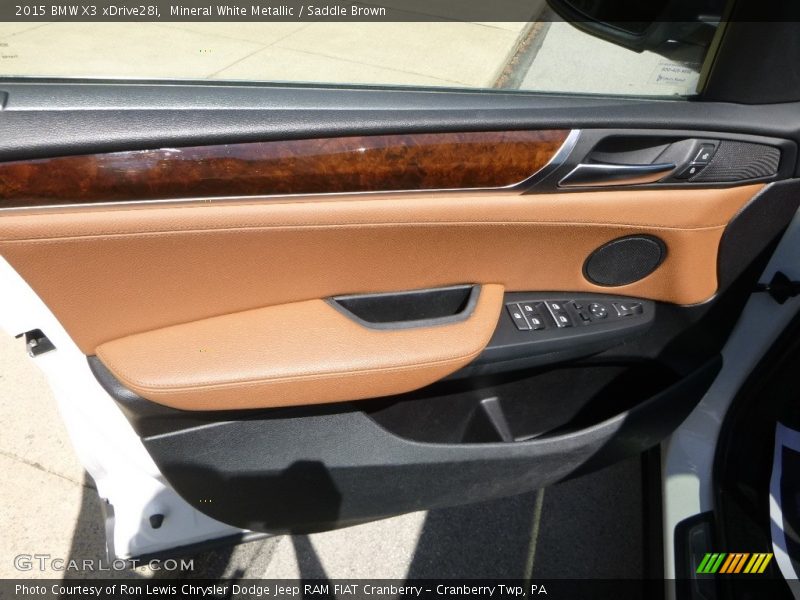 Mineral White Metallic / Saddle Brown 2015 BMW X3 xDrive28i