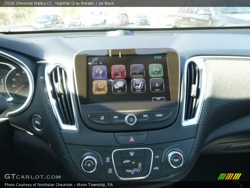 Nightfall Gray Metallic / Jet Black 2018 Chevrolet Malibu LT