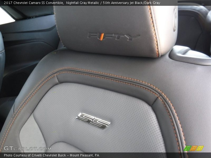 Nightfall Gray Metallic / 50th Anniversary Jet Black/Dark Gray 2017 Chevrolet Camaro SS Convertible