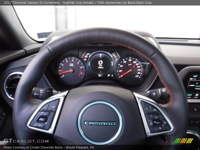 Nightfall Gray Metallic / 50th Anniversary Jet Black/Dark Gray 2017 Chevrolet Camaro SS Convertible