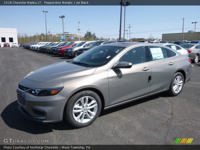 Pepperdust Metallic / Jet Black 2018 Chevrolet Malibu LT