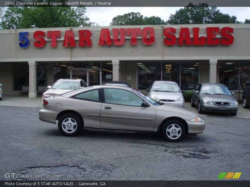 Sandrift Metallic / Neutral 2000 Chevrolet Cavalier Coupe