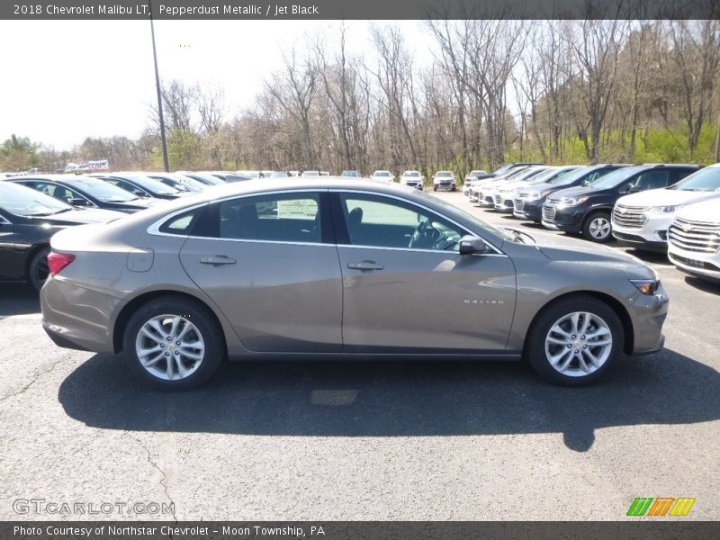 Pepperdust Metallic / Jet Black 2018 Chevrolet Malibu LT