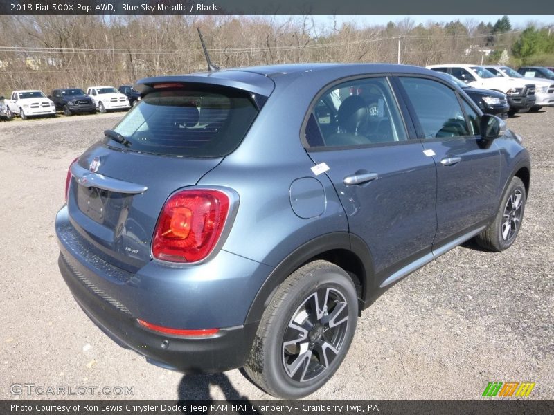 Blue Sky Metallic / Black 2018 Fiat 500X Pop AWD