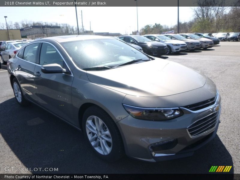 Pepperdust Metallic / Jet Black 2018 Chevrolet Malibu LT