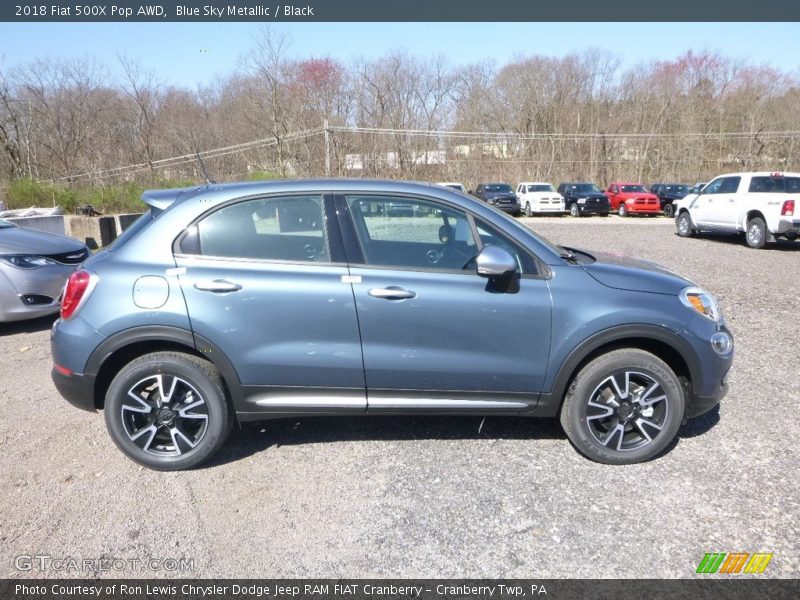 Blue Sky Metallic / Black 2018 Fiat 500X Pop AWD