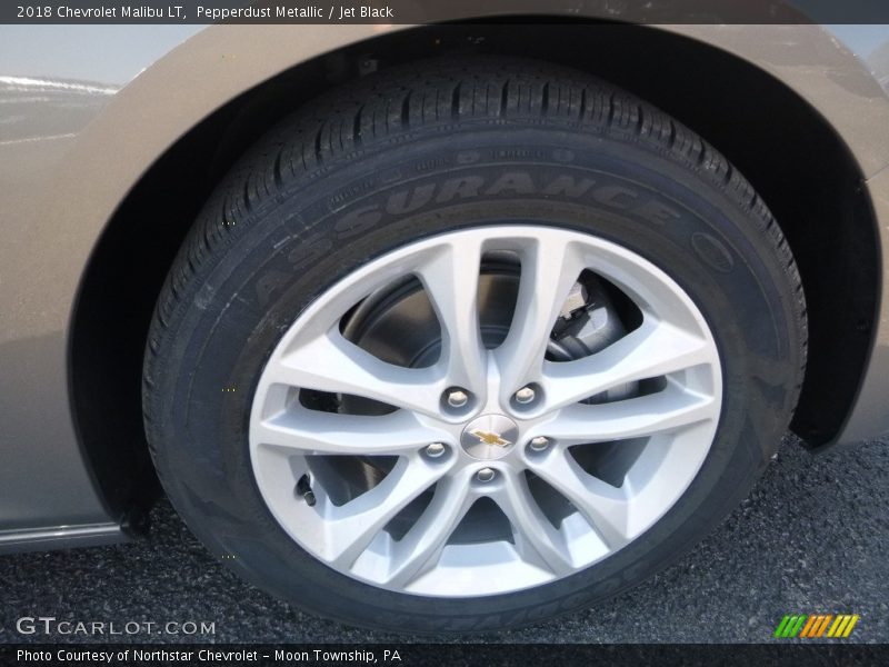 Pepperdust Metallic / Jet Black 2018 Chevrolet Malibu LT