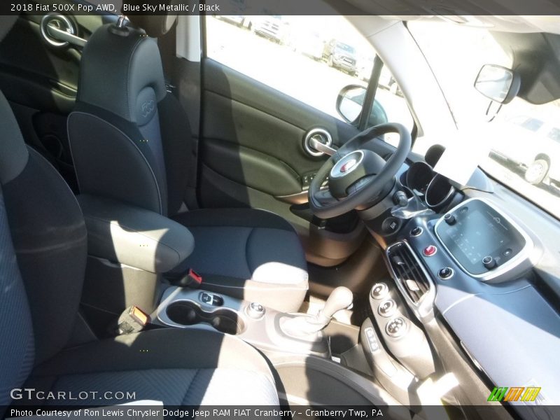 Blue Sky Metallic / Black 2018 Fiat 500X Pop AWD