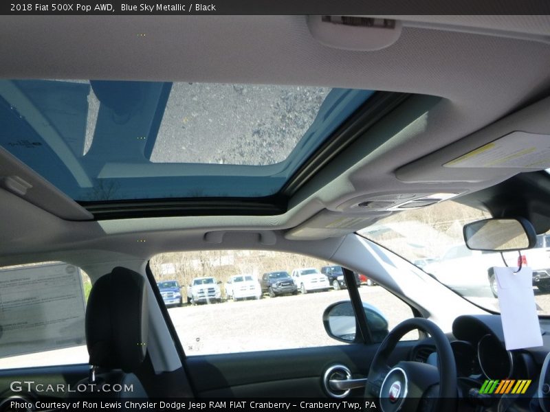 Blue Sky Metallic / Black 2018 Fiat 500X Pop AWD