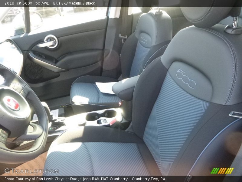 Blue Sky Metallic / Black 2018 Fiat 500X Pop AWD