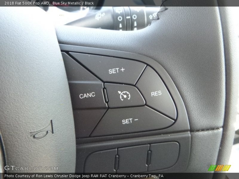 Blue Sky Metallic / Black 2018 Fiat 500X Pop AWD