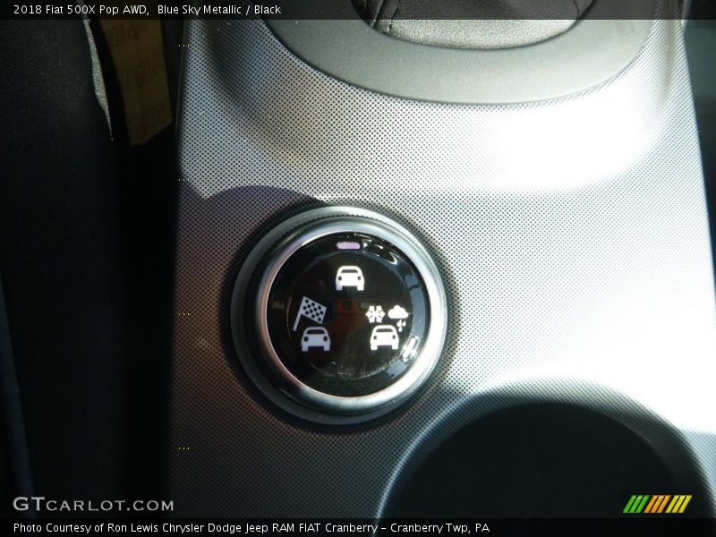 Blue Sky Metallic / Black 2018 Fiat 500X Pop AWD