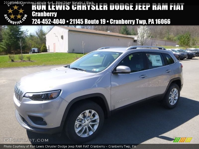 Billet Silver Metallic / Black 2019 Jeep Cherokee Latitude 4x4