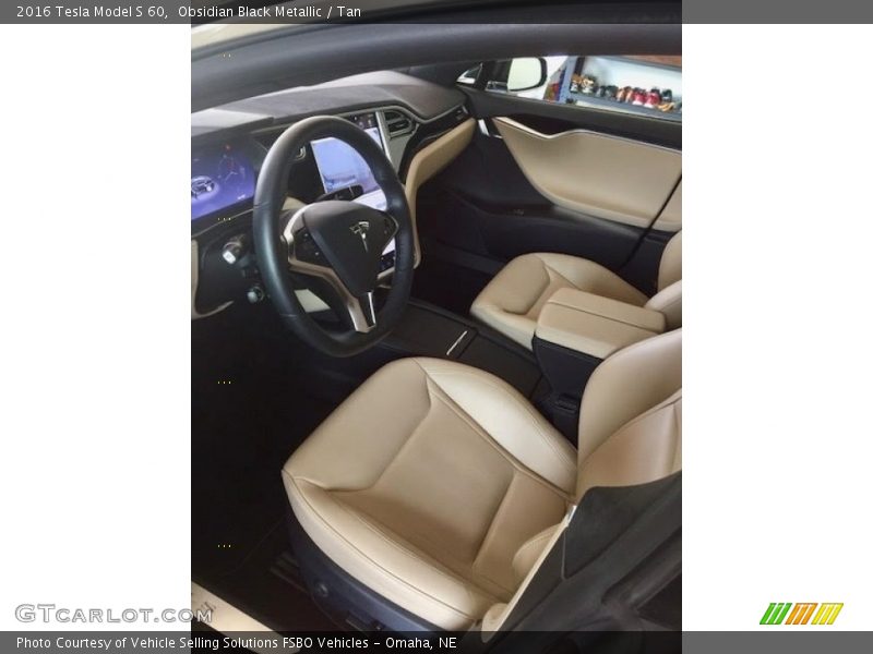 Obsidian Black Metallic / Tan 2016 Tesla Model S 60