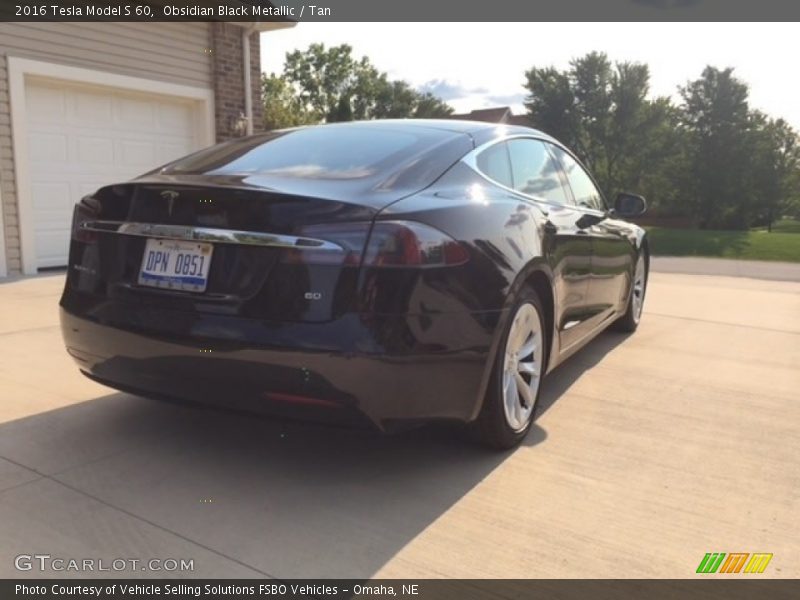 Obsidian Black Metallic / Tan 2016 Tesla Model S 60