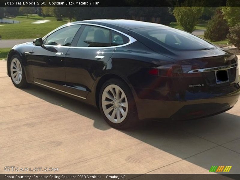 Obsidian Black Metallic / Tan 2016 Tesla Model S 60