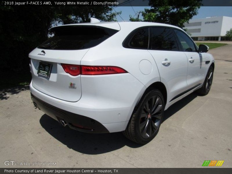Yulong White Metallic / Ebony/Pimento 2018 Jaguar F-PACE S AWD