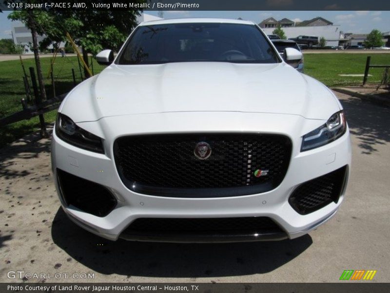 Yulong White Metallic / Ebony/Pimento 2018 Jaguar F-PACE S AWD