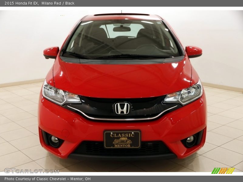 Milano Red / Black 2015 Honda Fit EX
