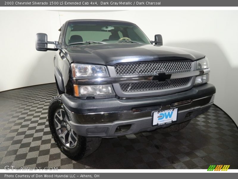 Dark Gray Metallic / Dark Charcoal 2003 Chevrolet Silverado 1500 LS Extended Cab 4x4
