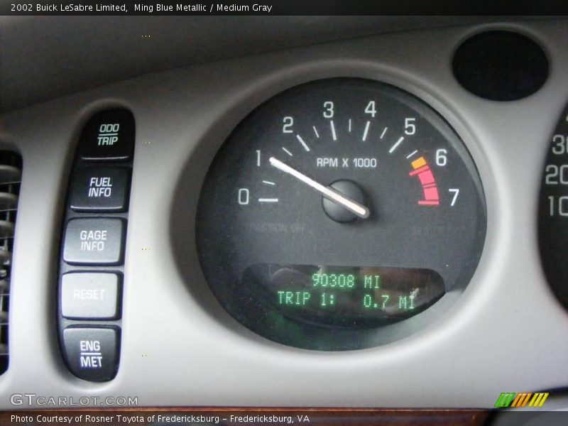 Ming Blue Metallic / Medium Gray 2002 Buick LeSabre Limited