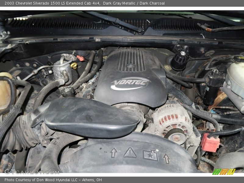 Dark Gray Metallic / Dark Charcoal 2003 Chevrolet Silverado 1500 LS Extended Cab 4x4