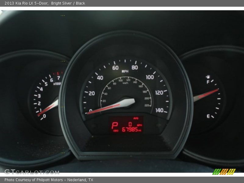 Bright Silver / Black 2013 Kia Rio LX 5-Door