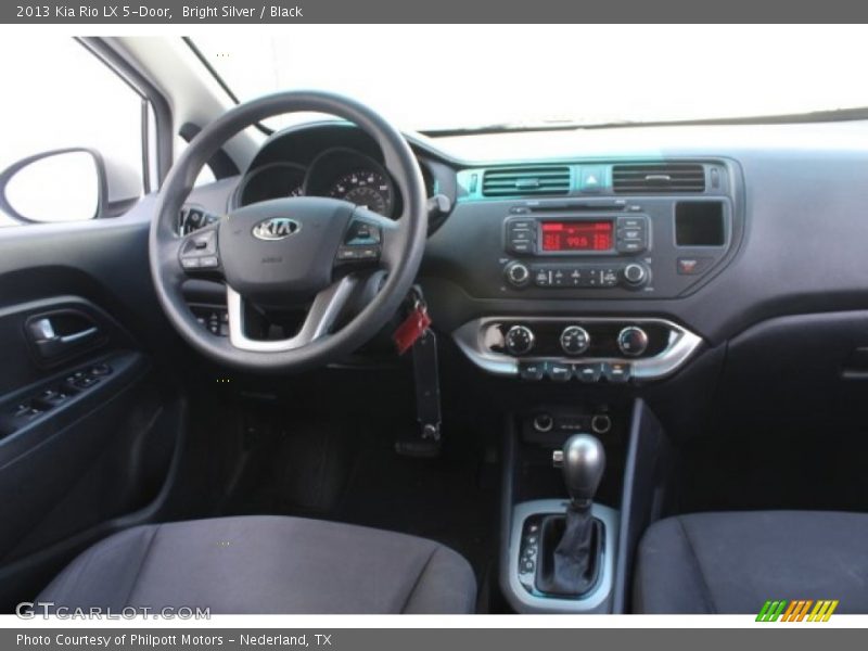 Bright Silver / Black 2013 Kia Rio LX 5-Door