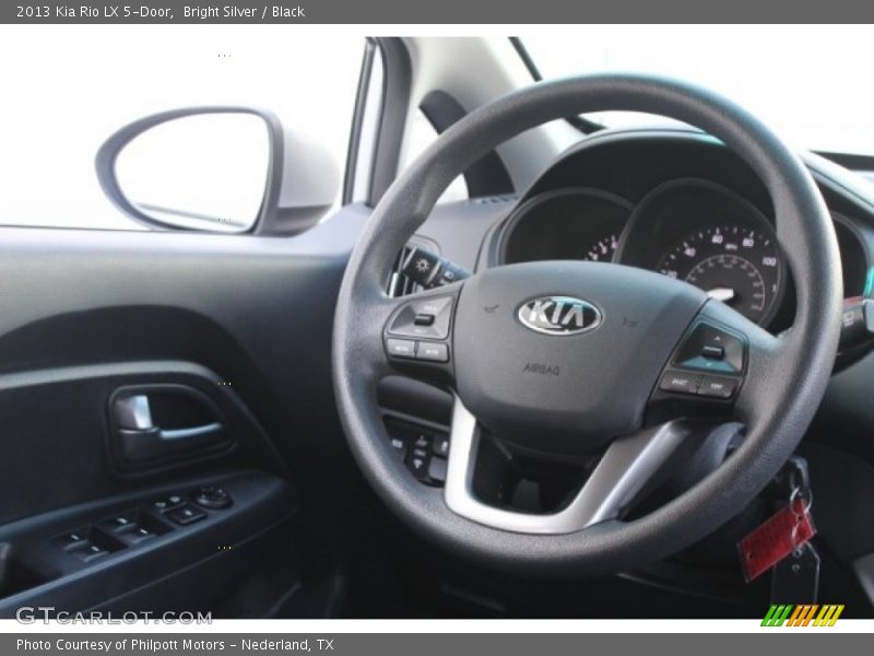 Bright Silver / Black 2013 Kia Rio LX 5-Door